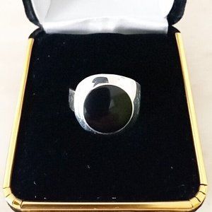 Ring Silver 950 Adjustable Ring with natural stones new.